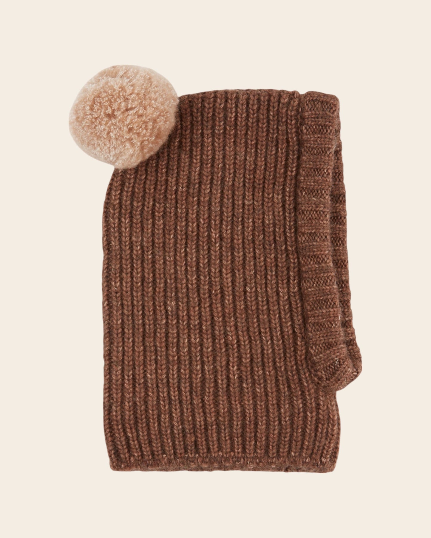 Cagoule - Pompom marron