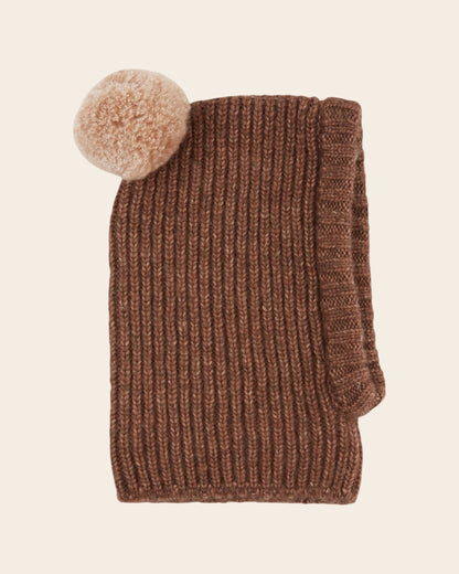 Cagoule - Pompom marron
