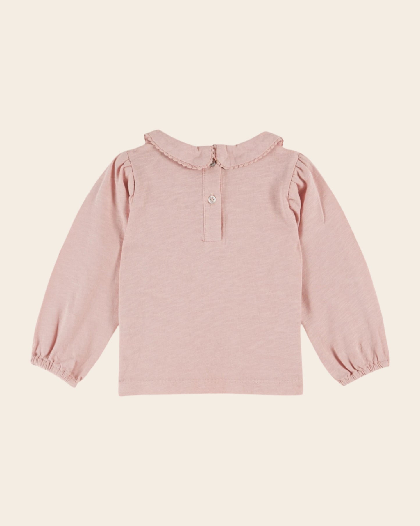 T-shirt - Col noeud coton bio rose