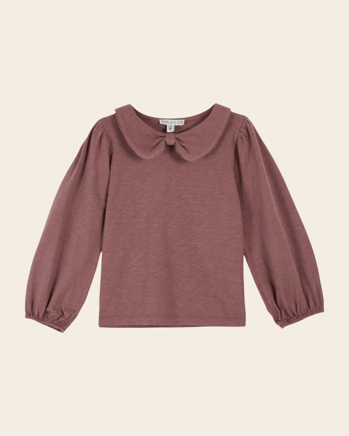 T-shirt - Col noeud coton bio violine