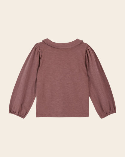 T-shirt - Col noeud coton bio violine