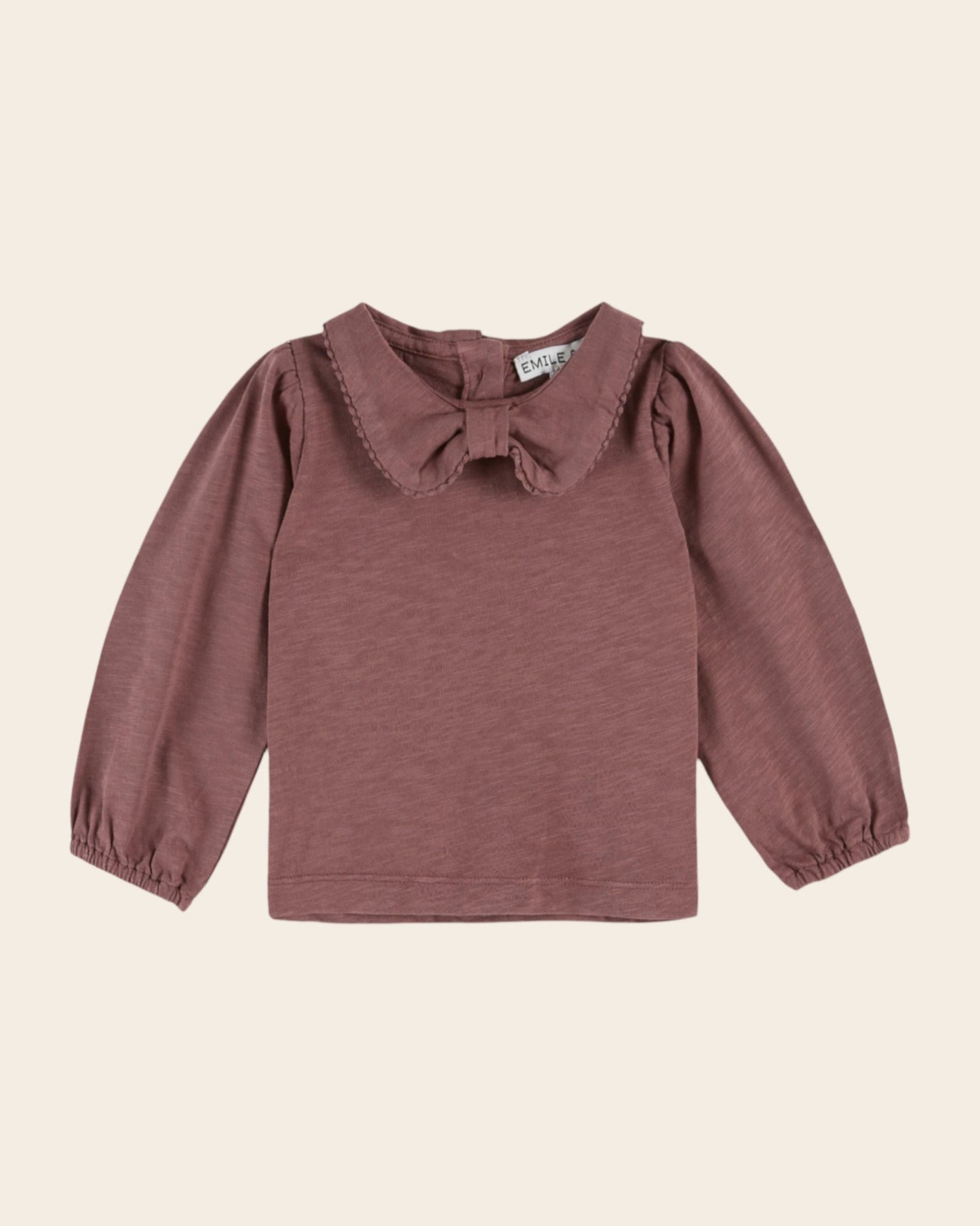T-shirt - Col noeud coton bio violine