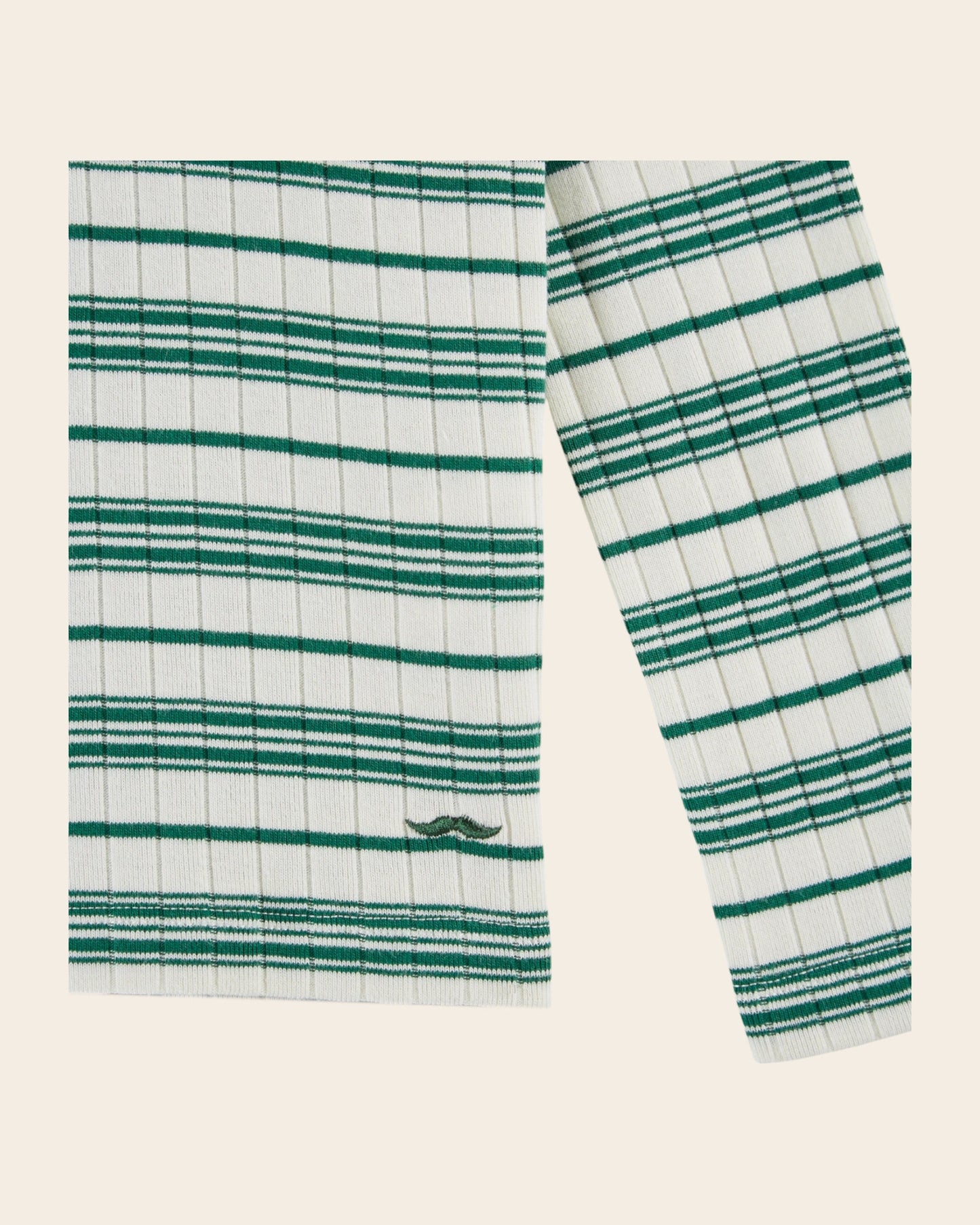Polo - Rayures coton bio vert