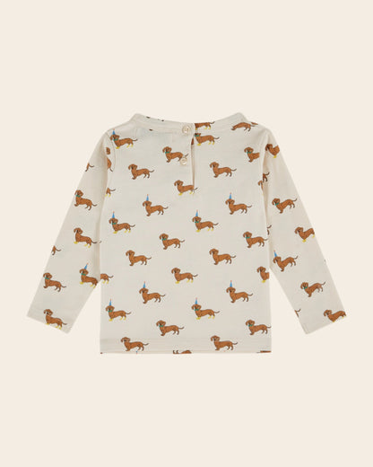 T-shirt - Teckels coton bio écru