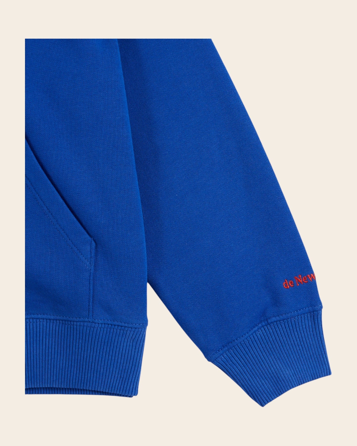 Sweat zippé - Coton bio bleu royal
