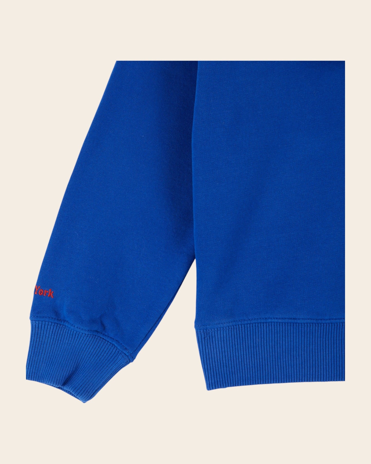 Sweat zippé - Coton bio bleu royal