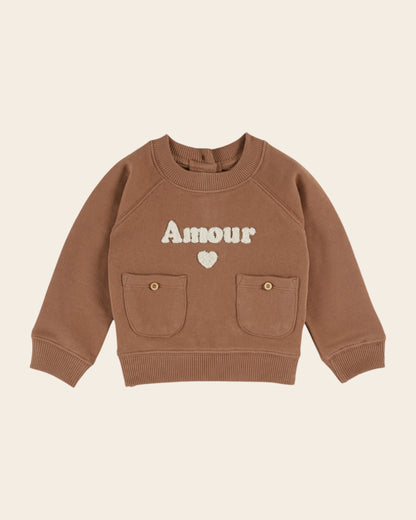 Sweat Amour coton bio café