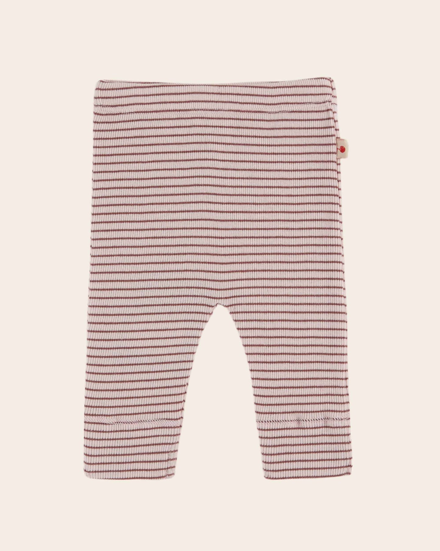 Legging à rayures coton bio rose