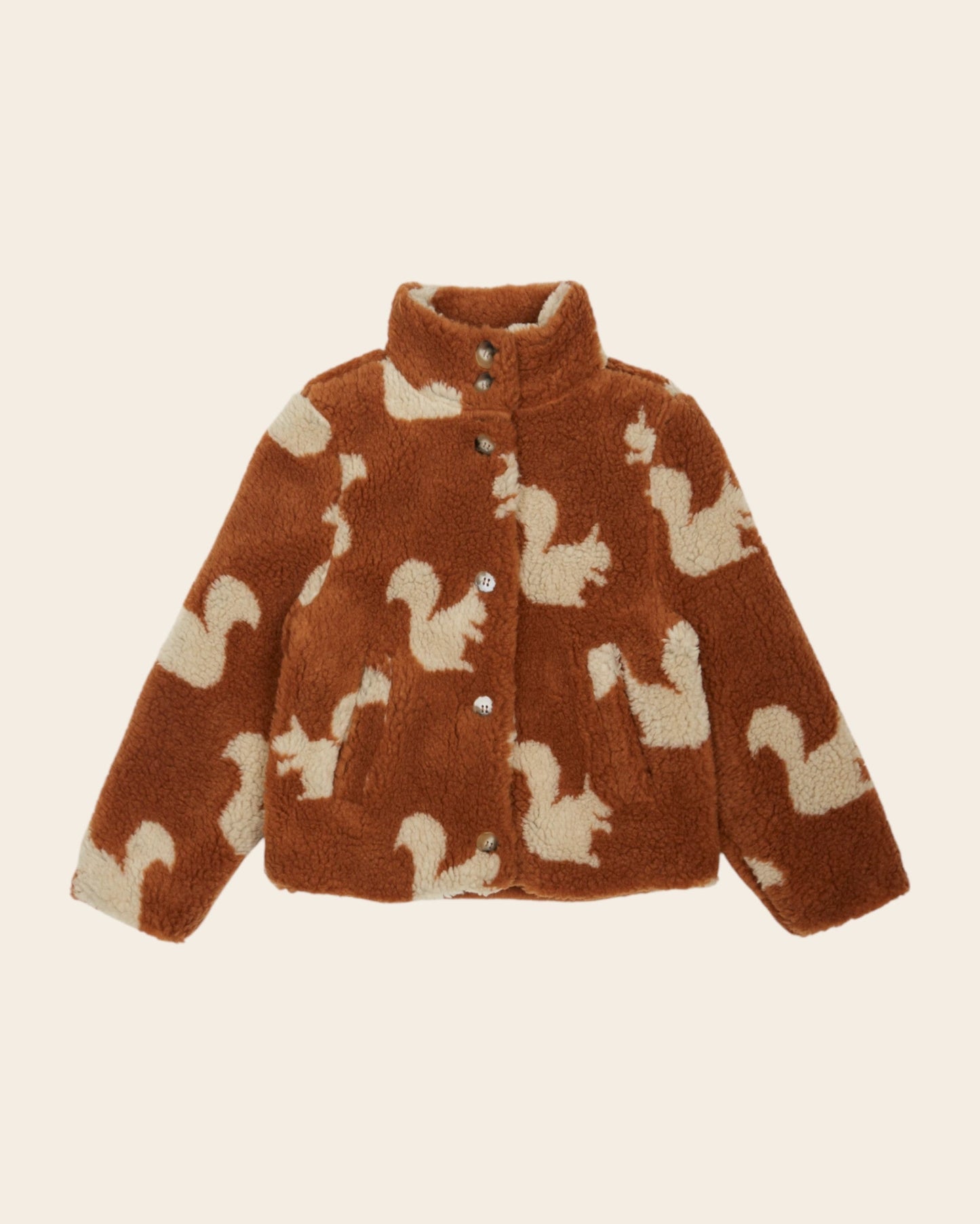 Manteau enfant - Sherpa Écureuils marron