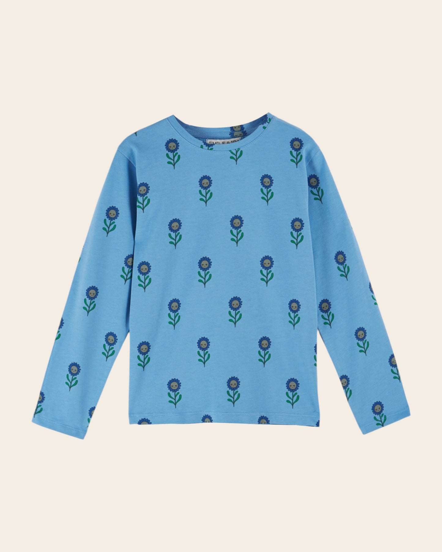 T-shirt - Coton bio Marguerite bleu