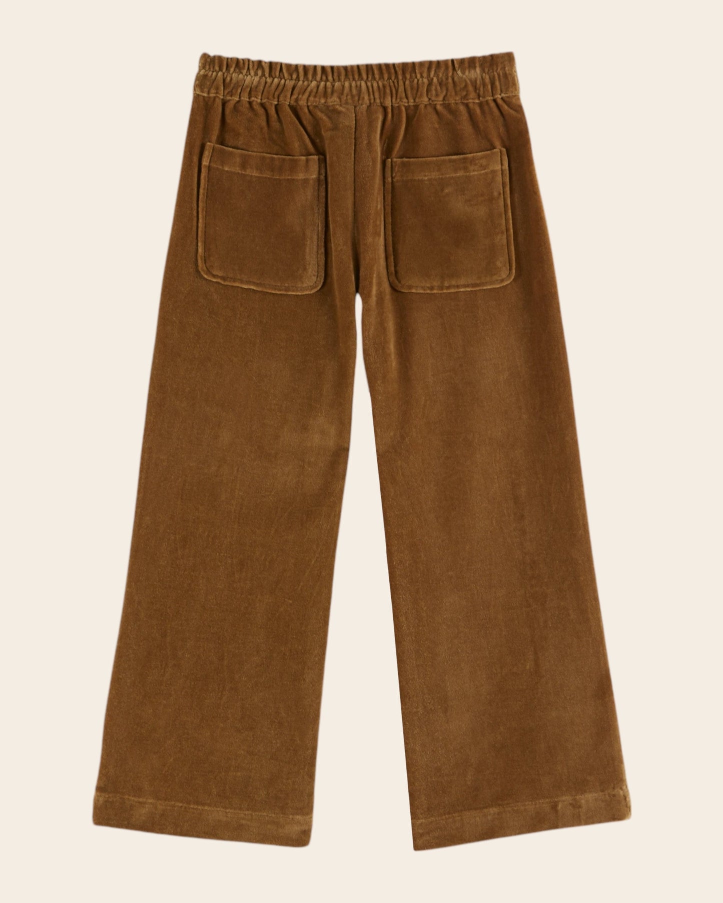 Pantalon - Velours poches tulipe bronze
