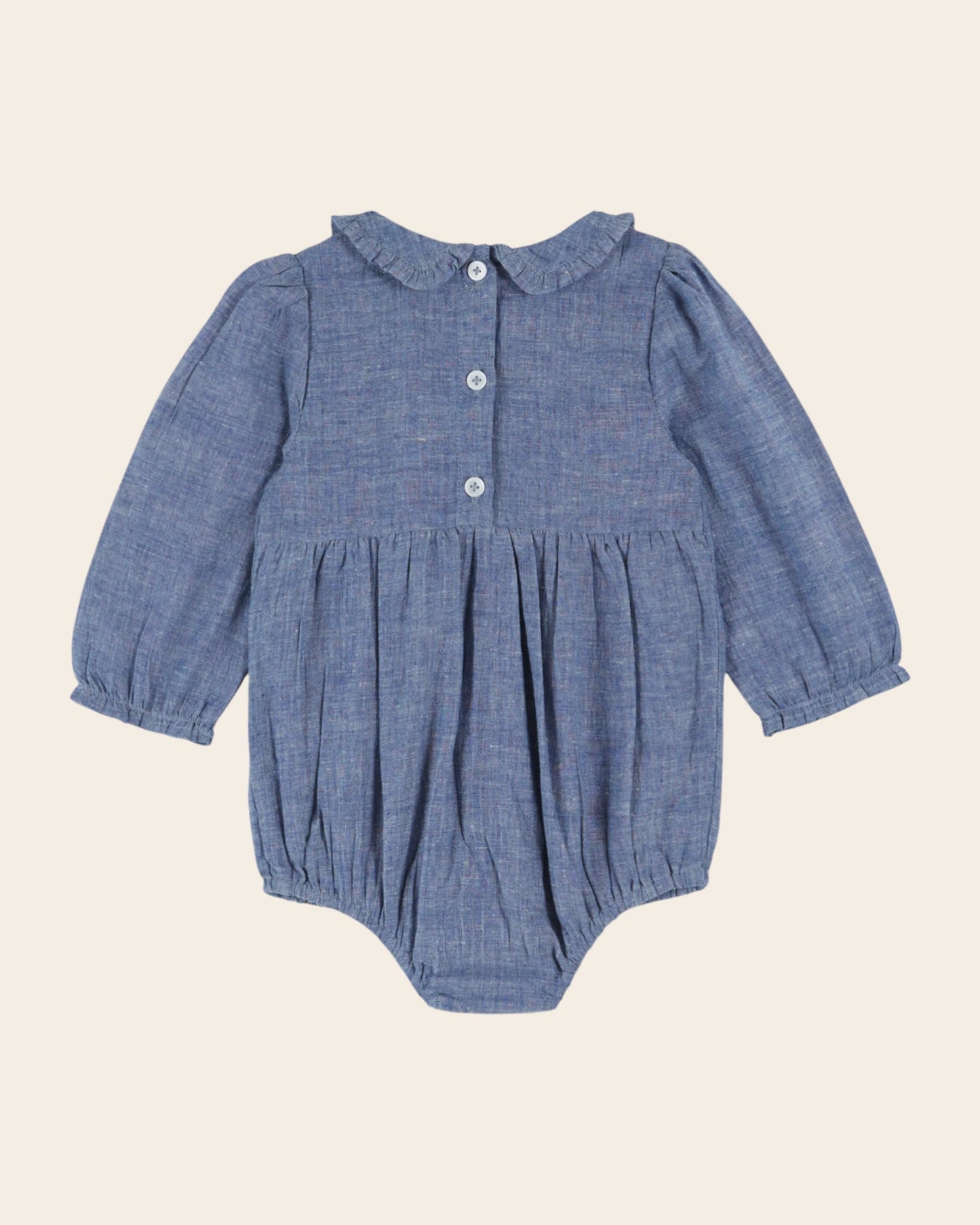 Combibloomer - Smocké chambray