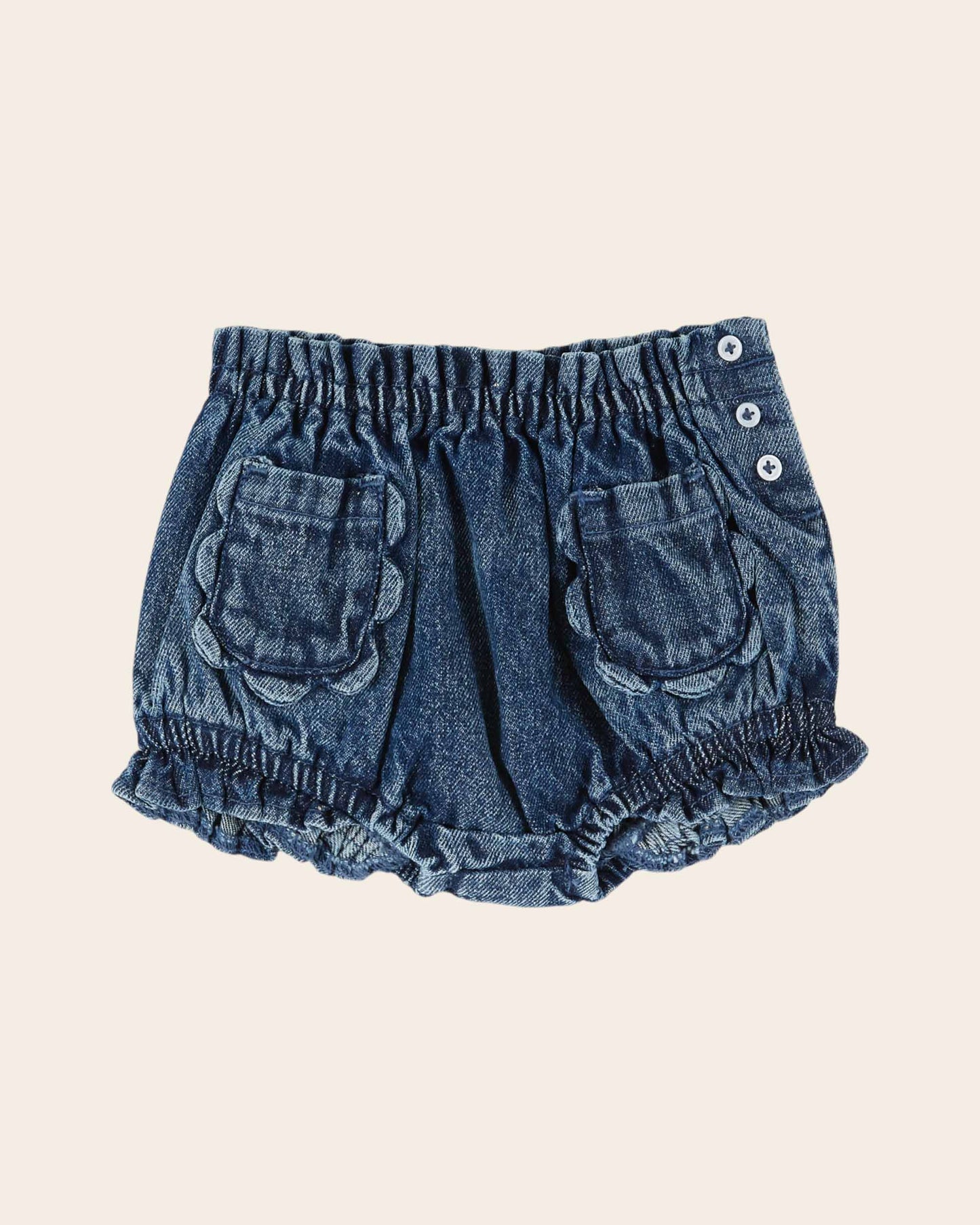Bloomer - Poches fleurs denim