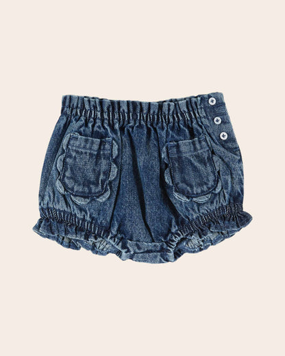 Bloomer - Poches fleurs denim