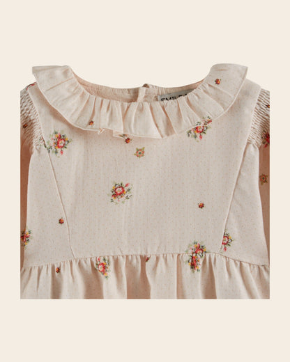 Blouse - Fleurs rose pâle