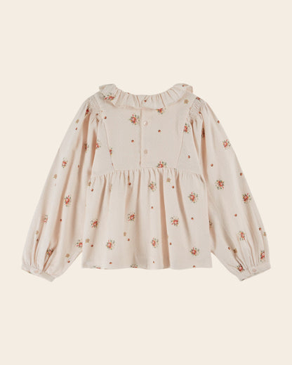 Blouse - Fleurs rose pâle
