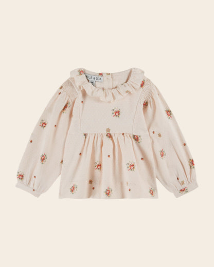 Blouse - Fleurs rose pâle