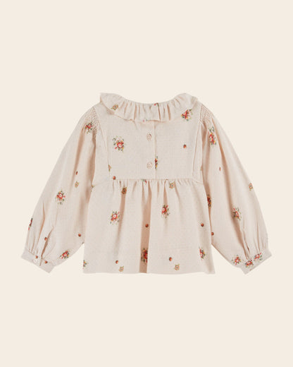 Blouse - Fleurs rose pâle