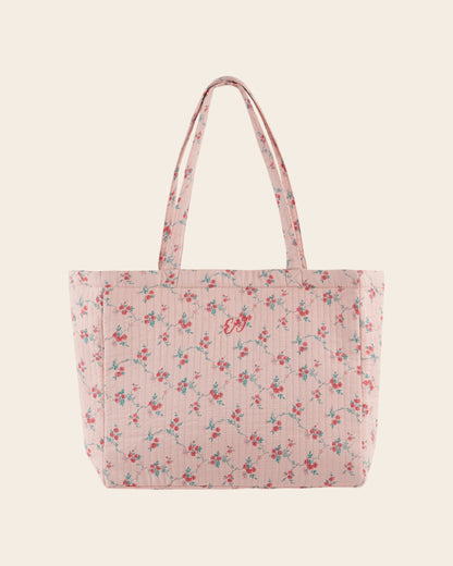 Grand cabas réversible rose