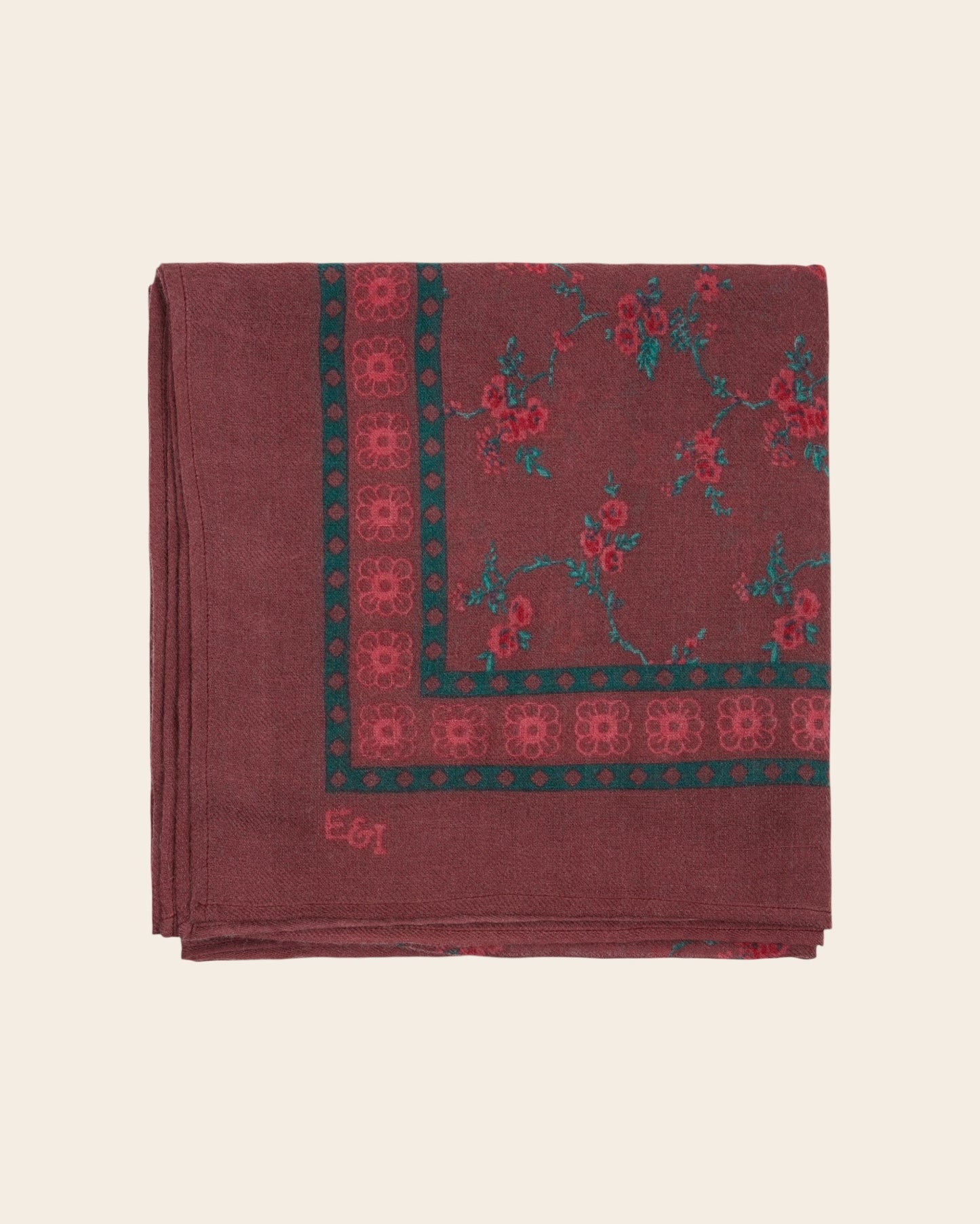 Foulard - Aster rose 100 x 100 cm