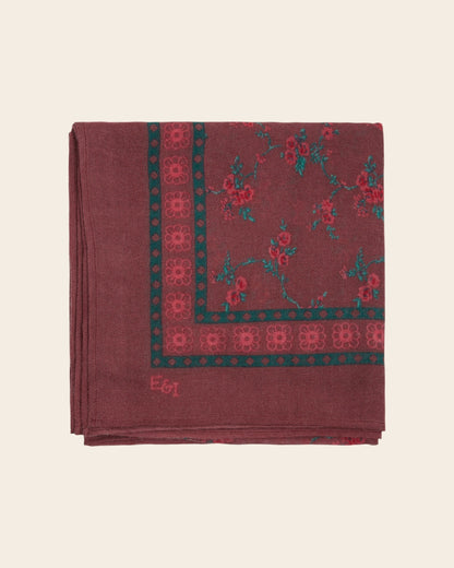 Foulard - Aster rose 100 x 100 cm