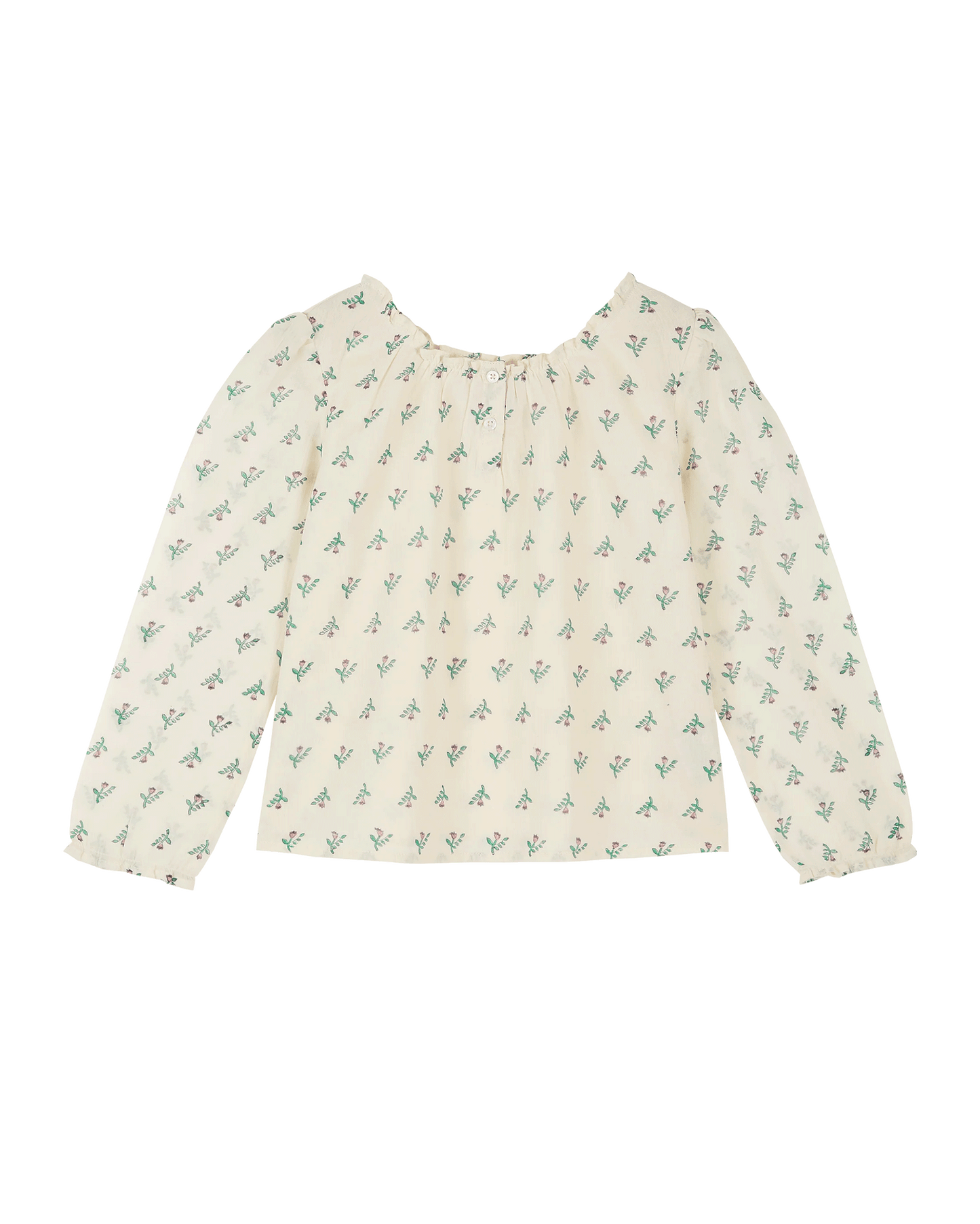 Blouse coton jonquille violet