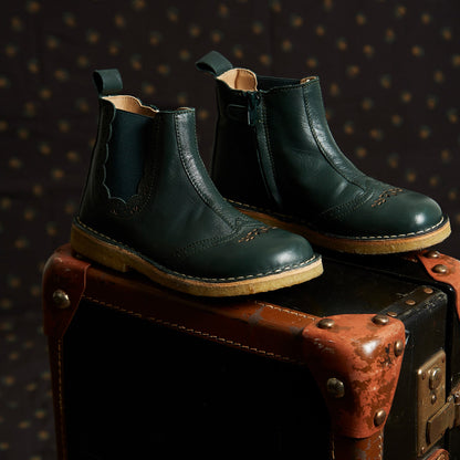Boots en cuir cèdre