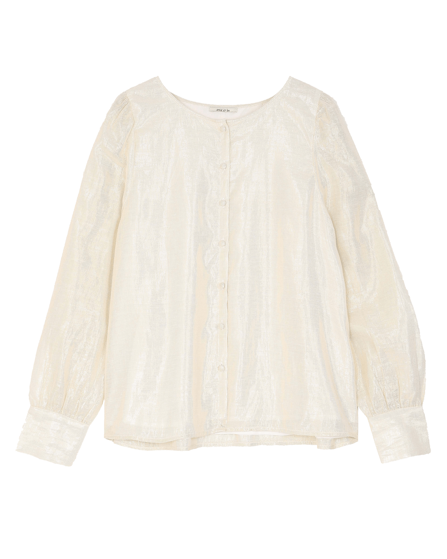Blouse lamé coton dorée