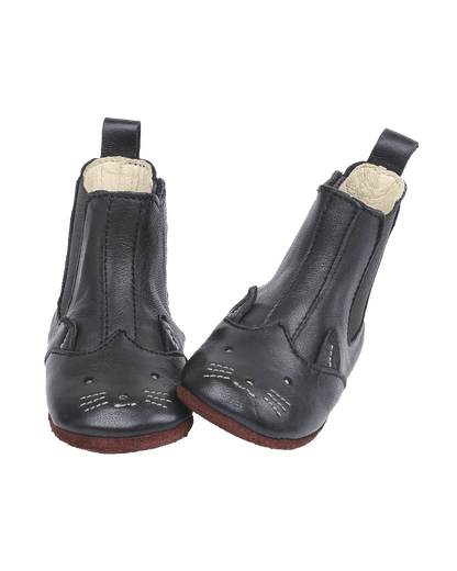 bottines de marche bebe chat en cuir noir