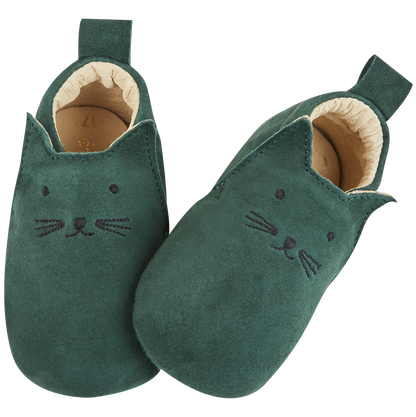 Chaussons chat cuir cèdre