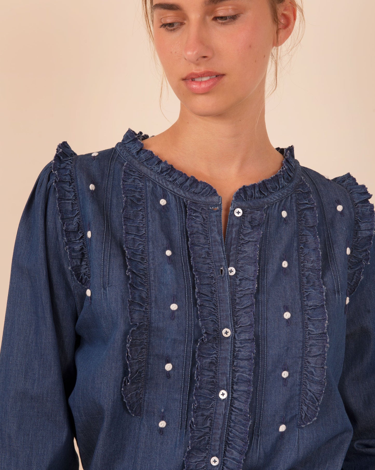 Blouse coton denim