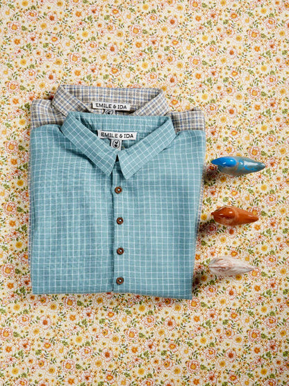 Kurta carreaux félicie céladon