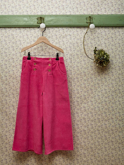 Pantalon velours fushia