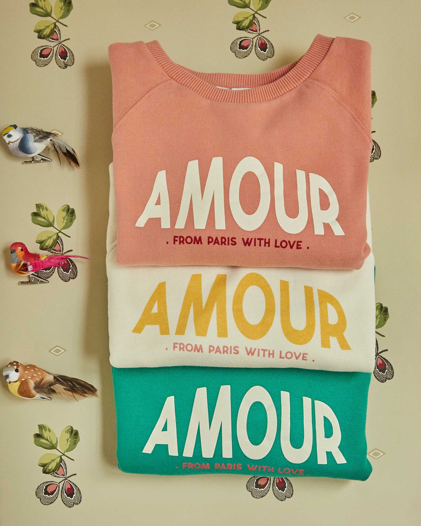 Sweat amour coton bio fille haricot