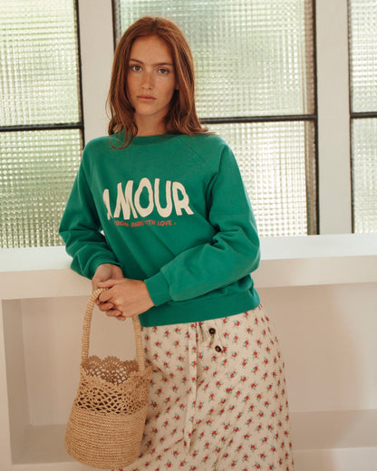 Sweat amour coton bio haricot