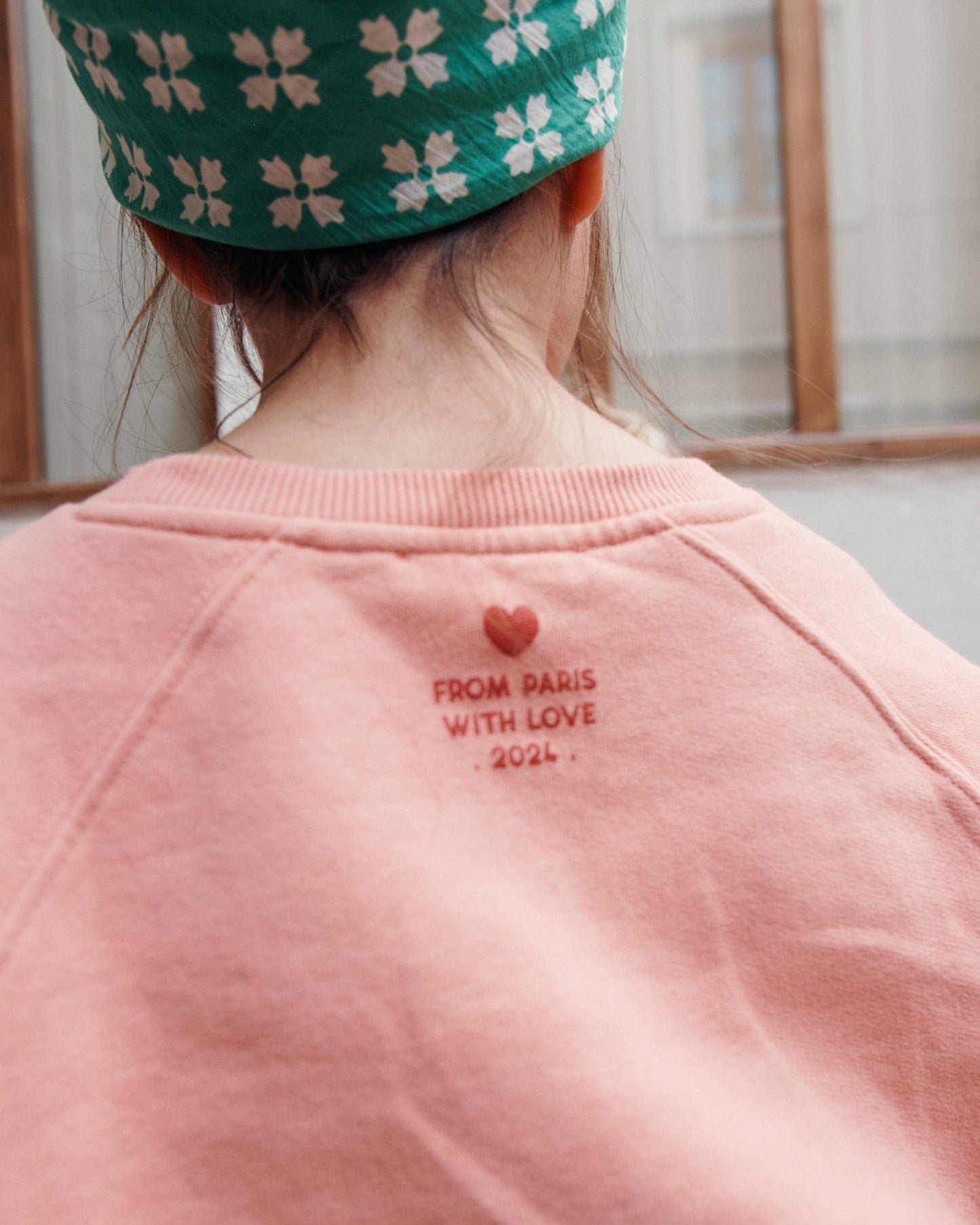 Sweat amour coton bio fille grenadine
