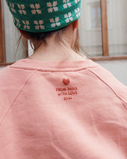 Sweat amour coton bio fille grenadine
