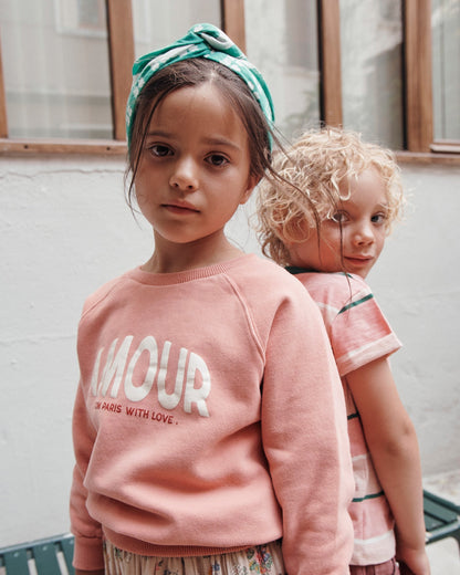 Sweat amour coton bio fille grenadine