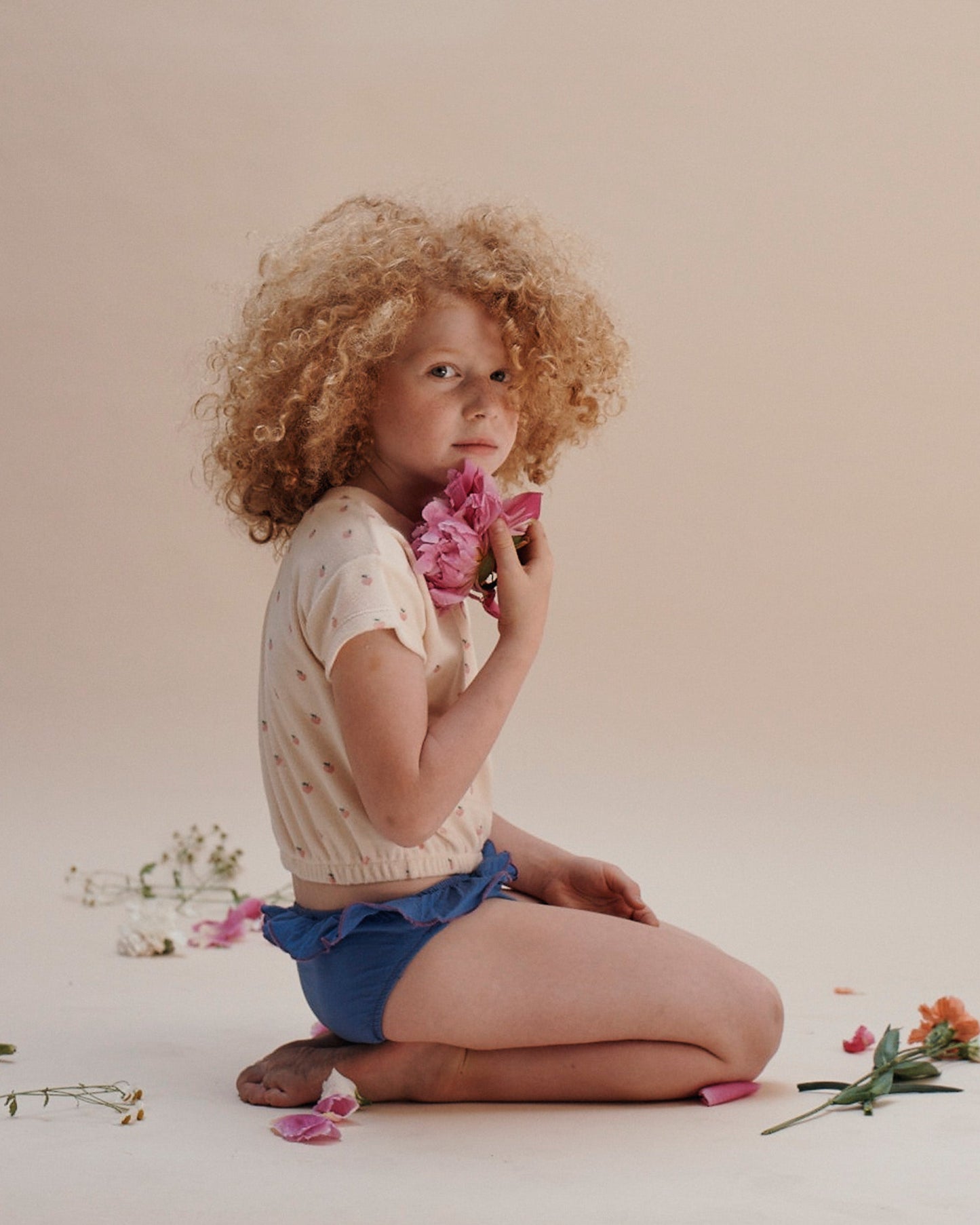 T-shirt éponge petit coeur rose