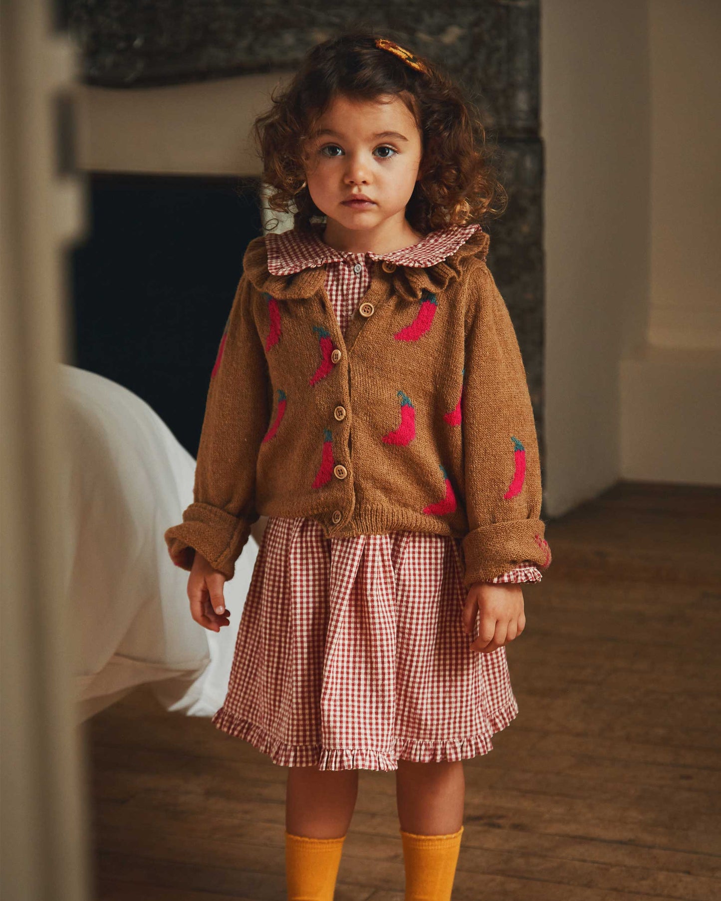 Robe vichy noeud framboise