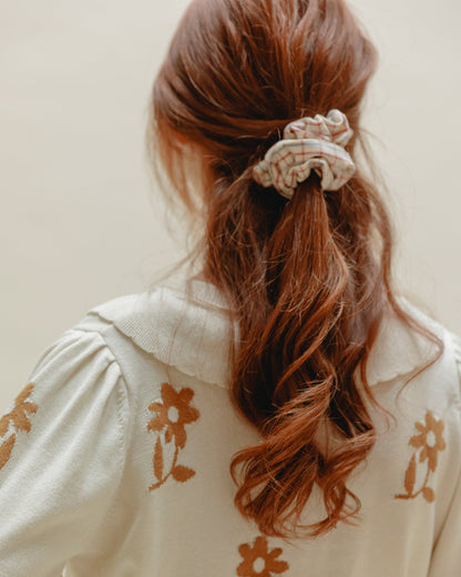 Cardigan fleurs coton bio femme caramel