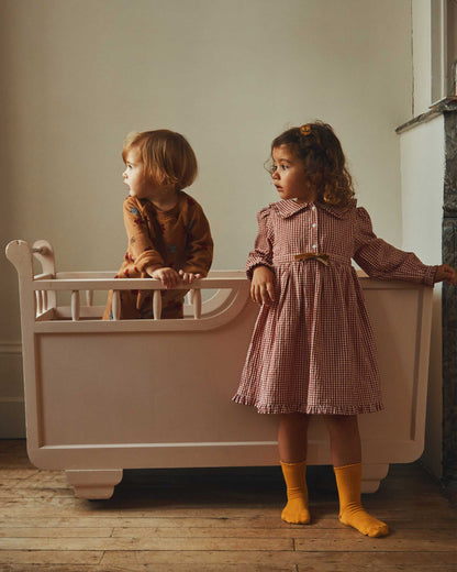 Robe vichy noeud framboise