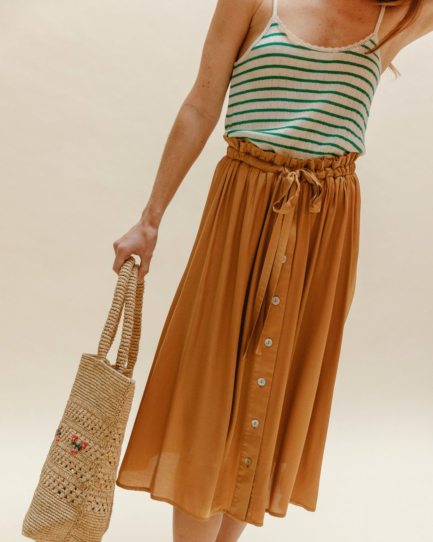 Jupe midi miel