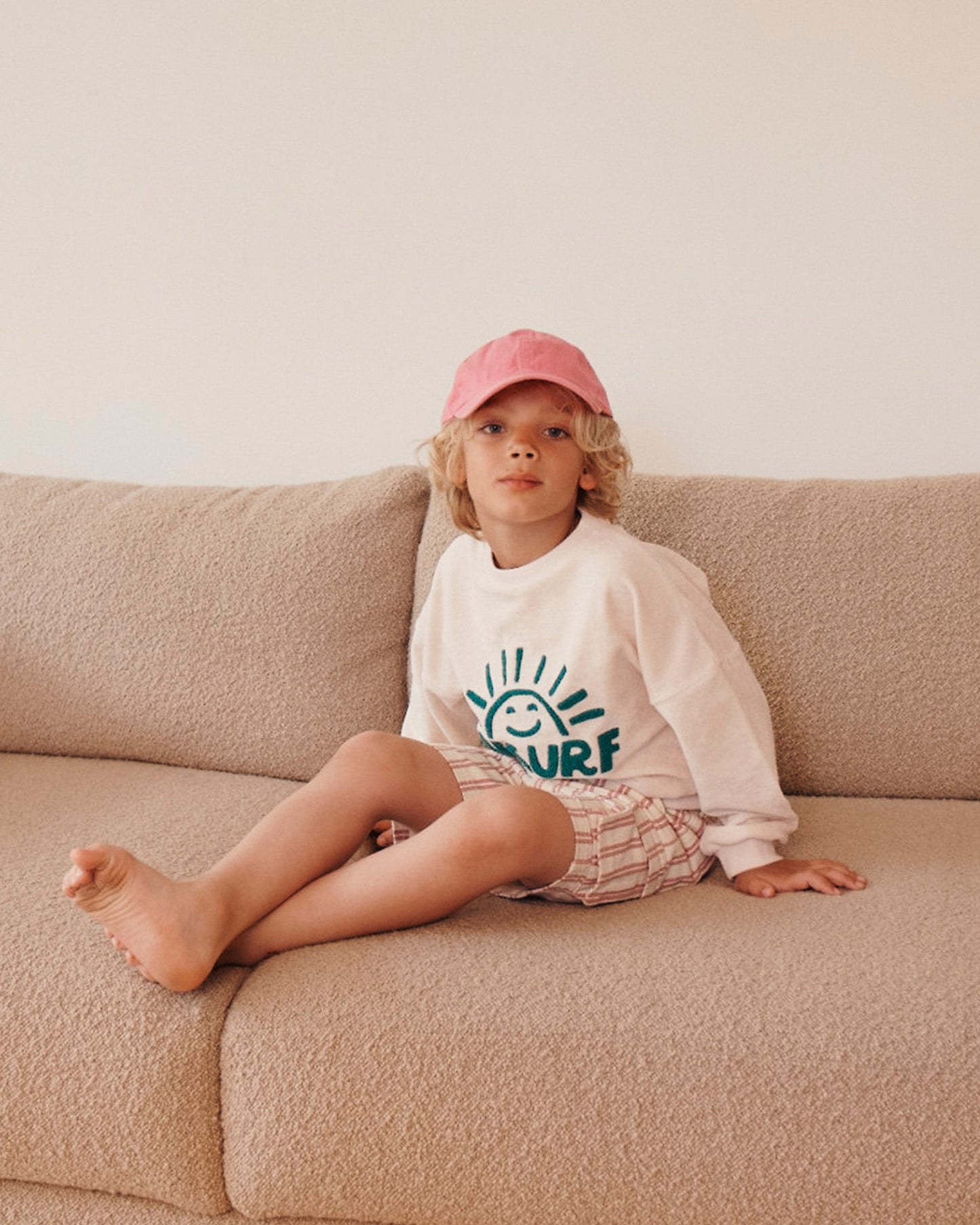 Short cargo rayure rose
