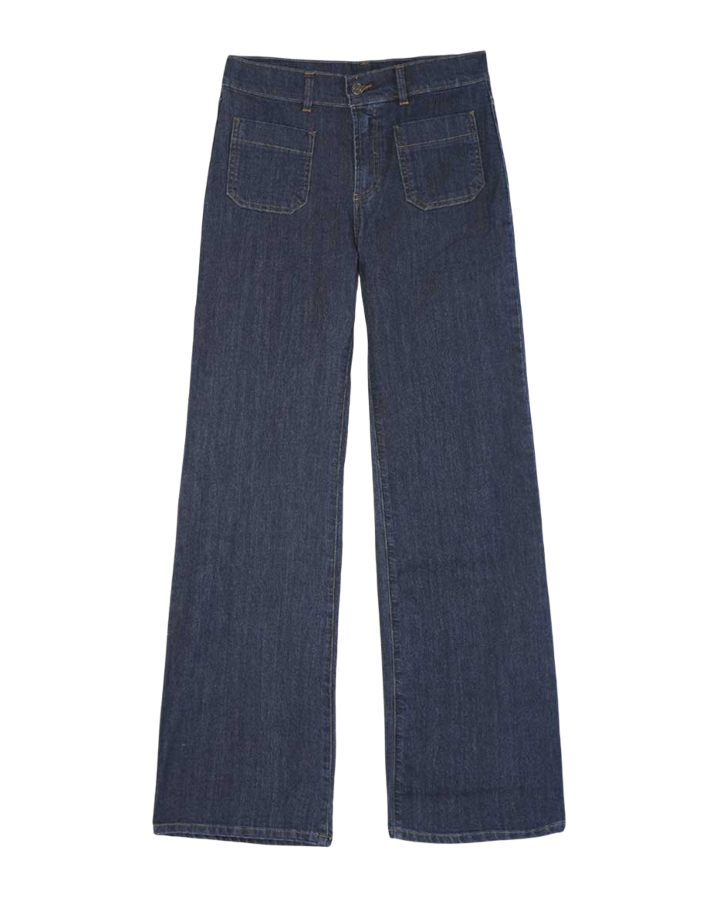 Pantalon denim brut flare