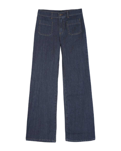 Pantalon denim brut flare