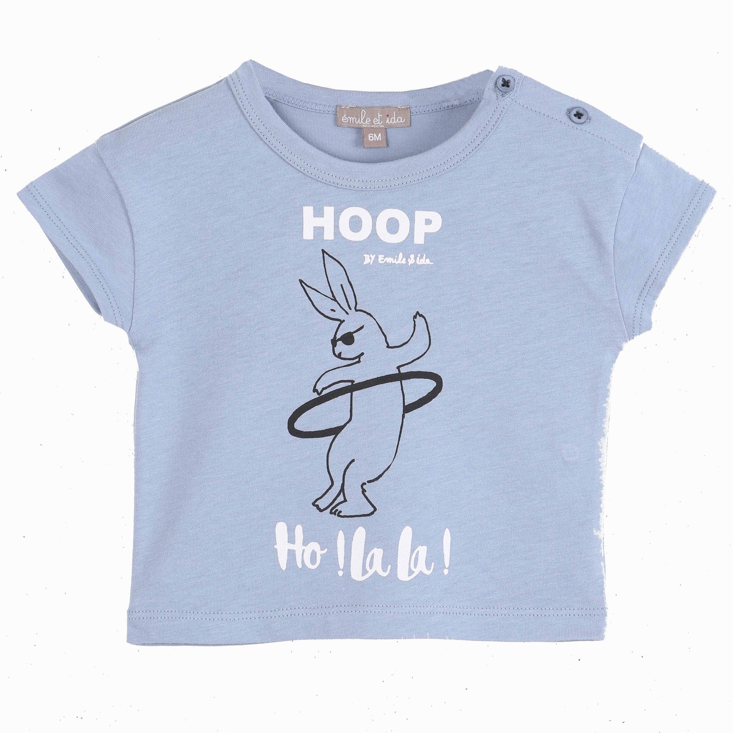 Tee shirt lapin imprimé bleu