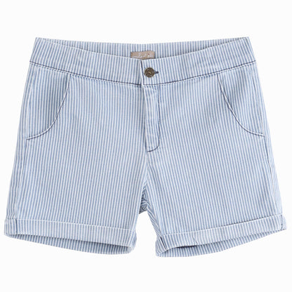 Short rayé denim