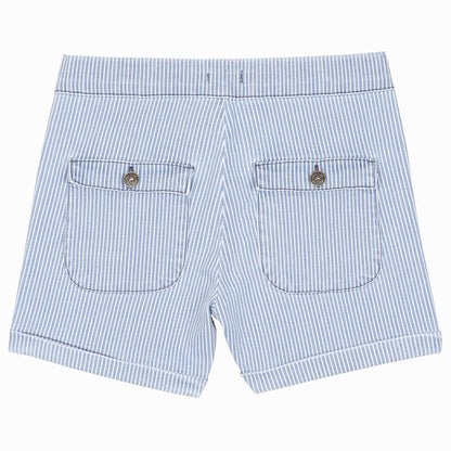 Short rayé denim