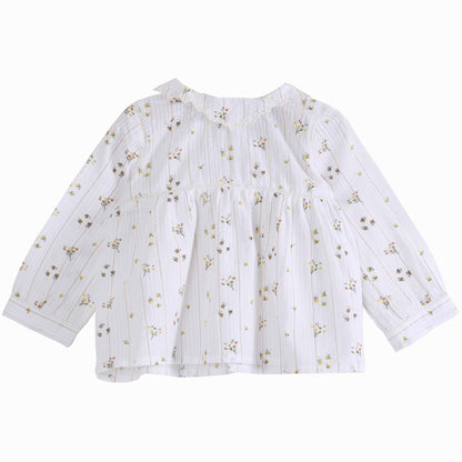 Blouse imprimée écru